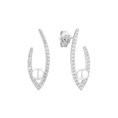 Cercei argint cu perle naturale albe si cristale DiAmanti SK25492E_W-G Cercei argint cu perle naturale albe si cristale DiAmanti SK25492E_W-G